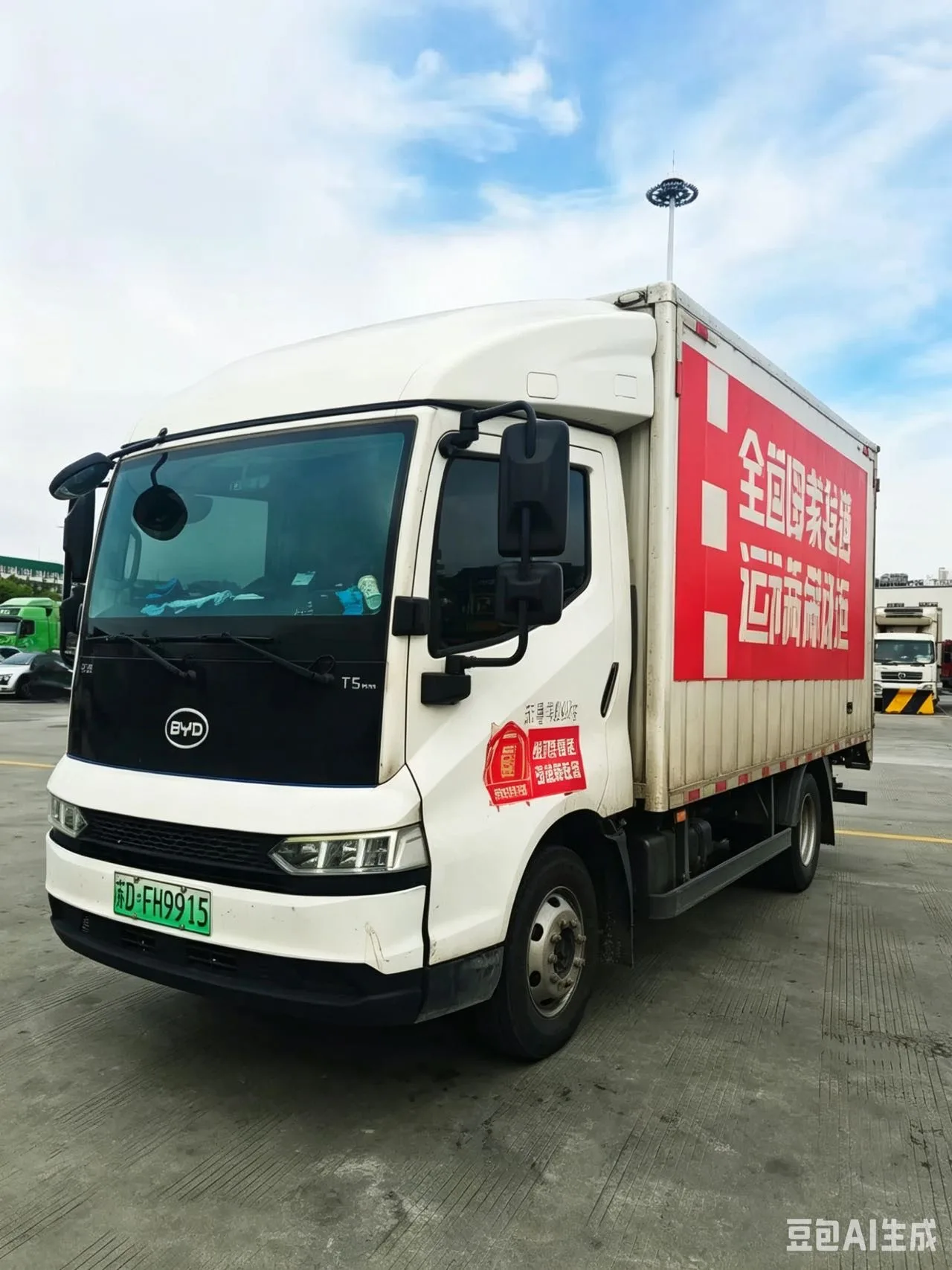 BYD 2026 T4 Wealth Edition 3.815-meter Single-Cab All-Electric Box Truck with Fudi 62.3 kWh Battery and Automatic Transmission